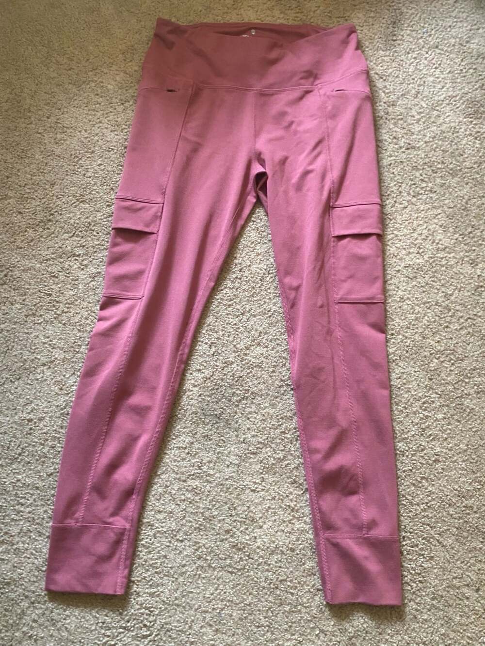 Free Country Leggings Size L Pink Cargo Yoga Pants
